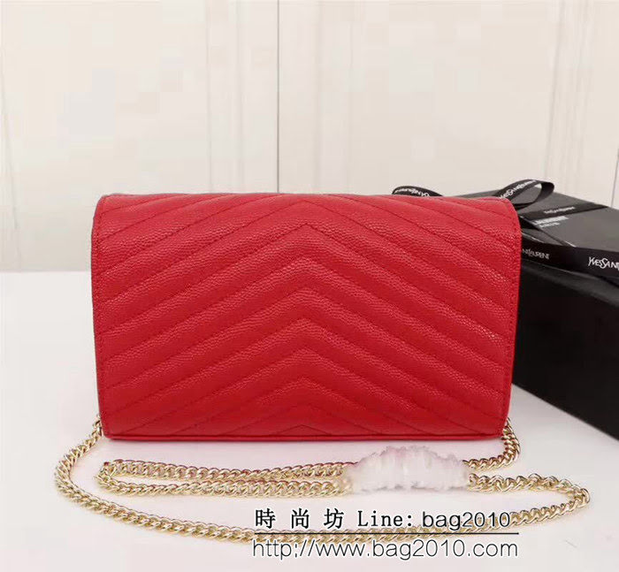 YSL聖羅蘭 爆款 魚子醬牛皮鏈條小包 可當手包用 26801 YAS1389